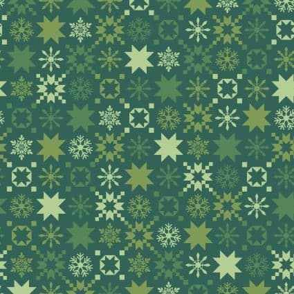 A Quilty Little Christmas — Snowflake - Green