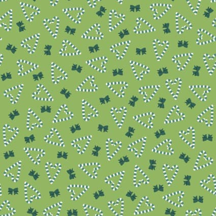 A Quilty Little Christmas — Candy Cane Hearts - Green