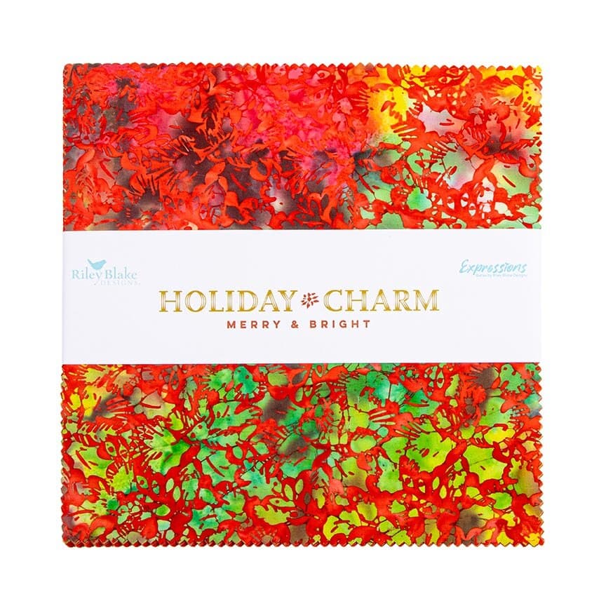 Batiks Holiday Charm Merry & Bright 10″ Stacker A (42 pcs) — image 1