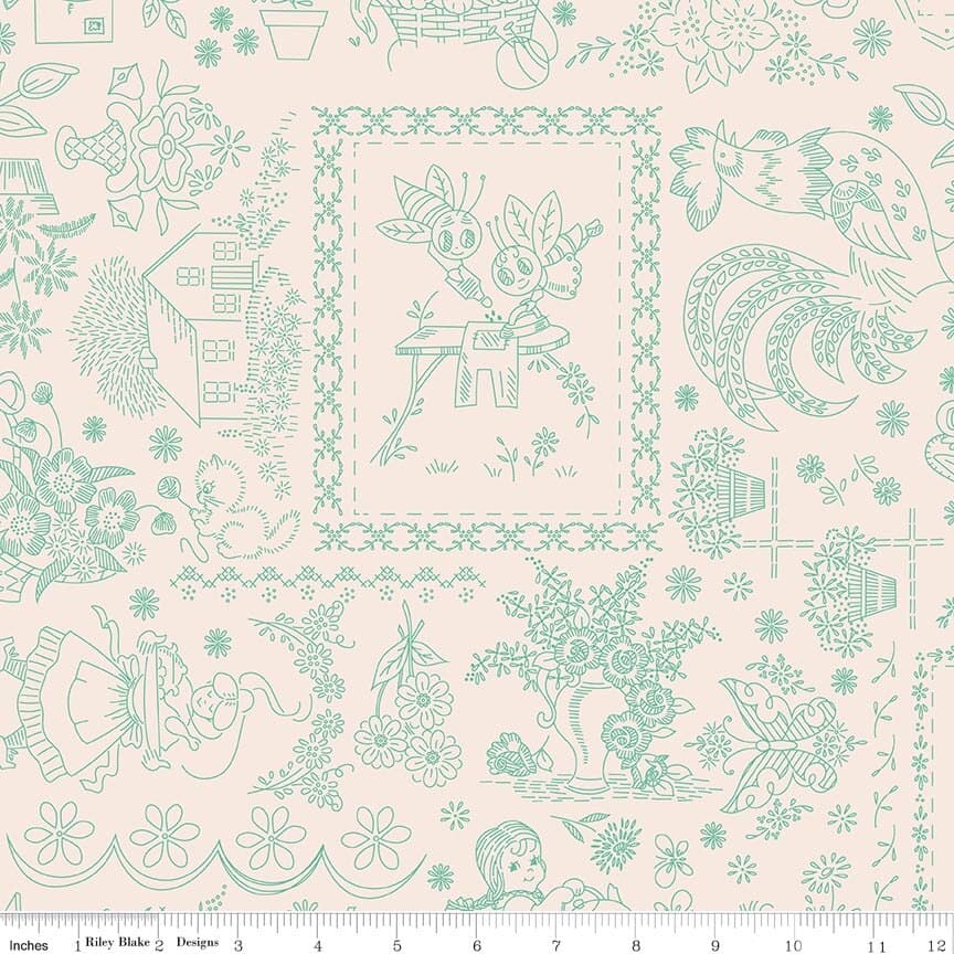 Berry & Sage Embroidery — Latte