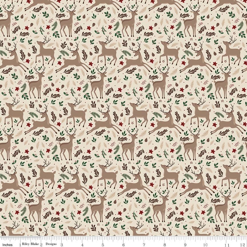 Christmas Time Deer — Linen