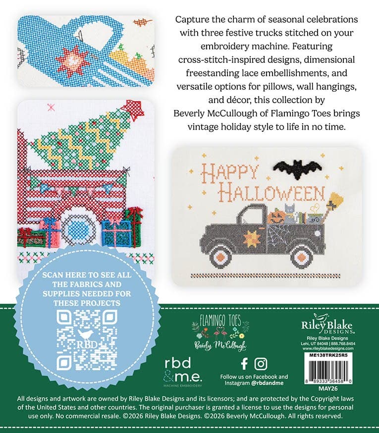Vintage Holiday Trucks, Vol. 1 — Machine Embroidery USB — image 2