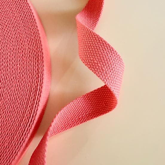 Minki Kim 1″ Cotton Webbing — Salmon