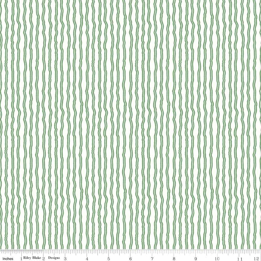 Riley Blake Hungry Animal Alphabet Wavy Stripe