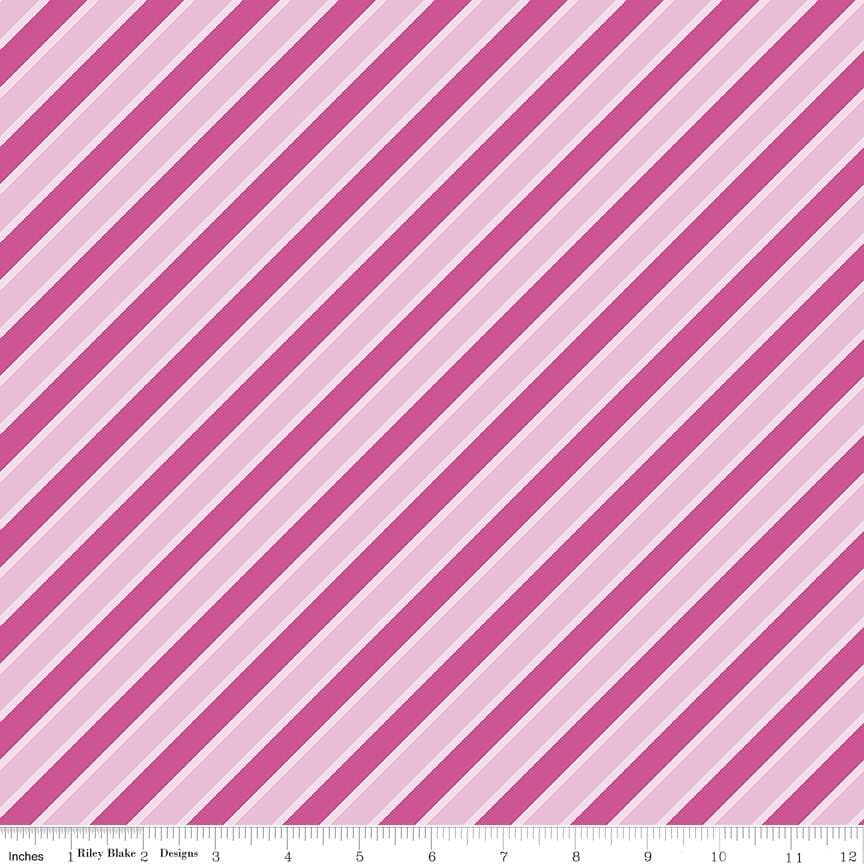 Riley Blake Malibu Barbie Stripes — Pink