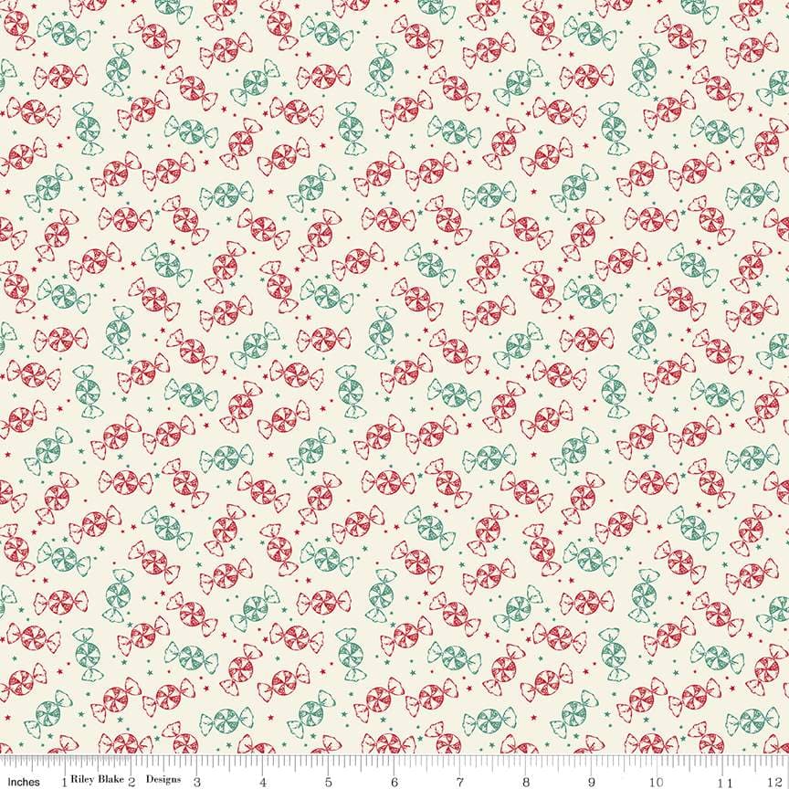 Riley Blake Merry Little Christmas Peppermint — Cream