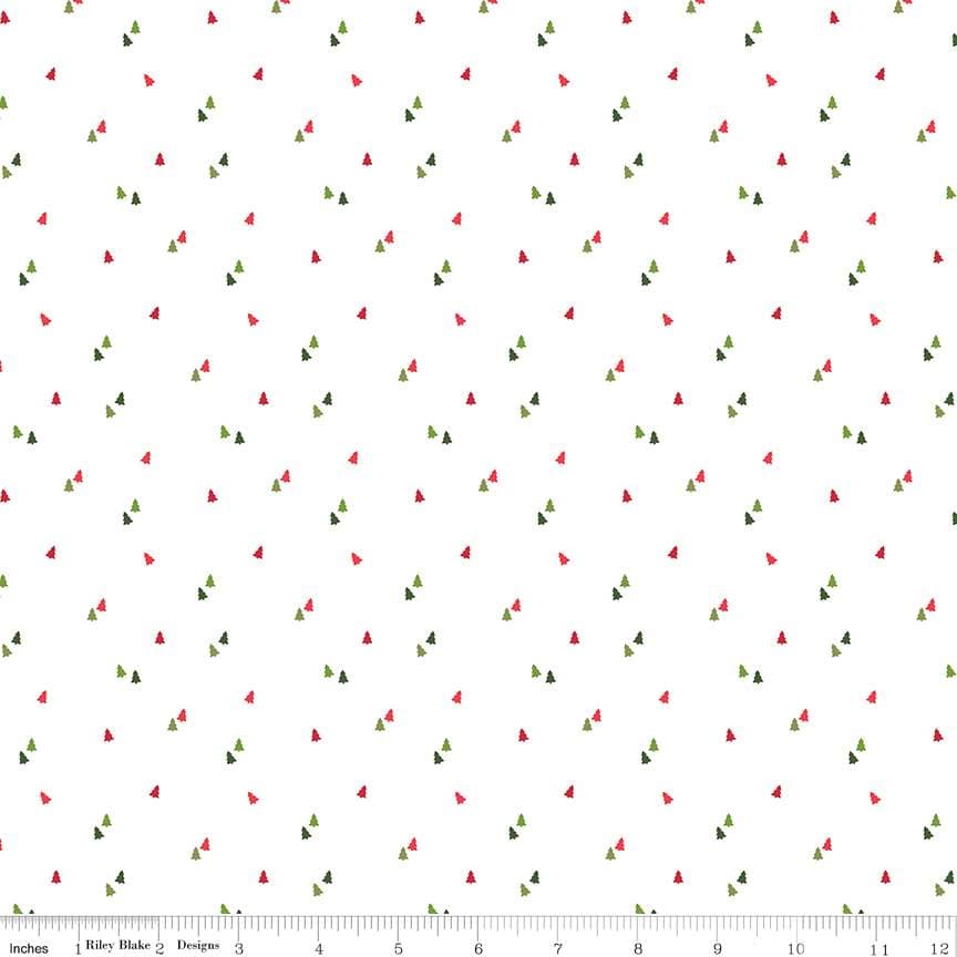 Riley Blake Seasonal Basics Trees — White
