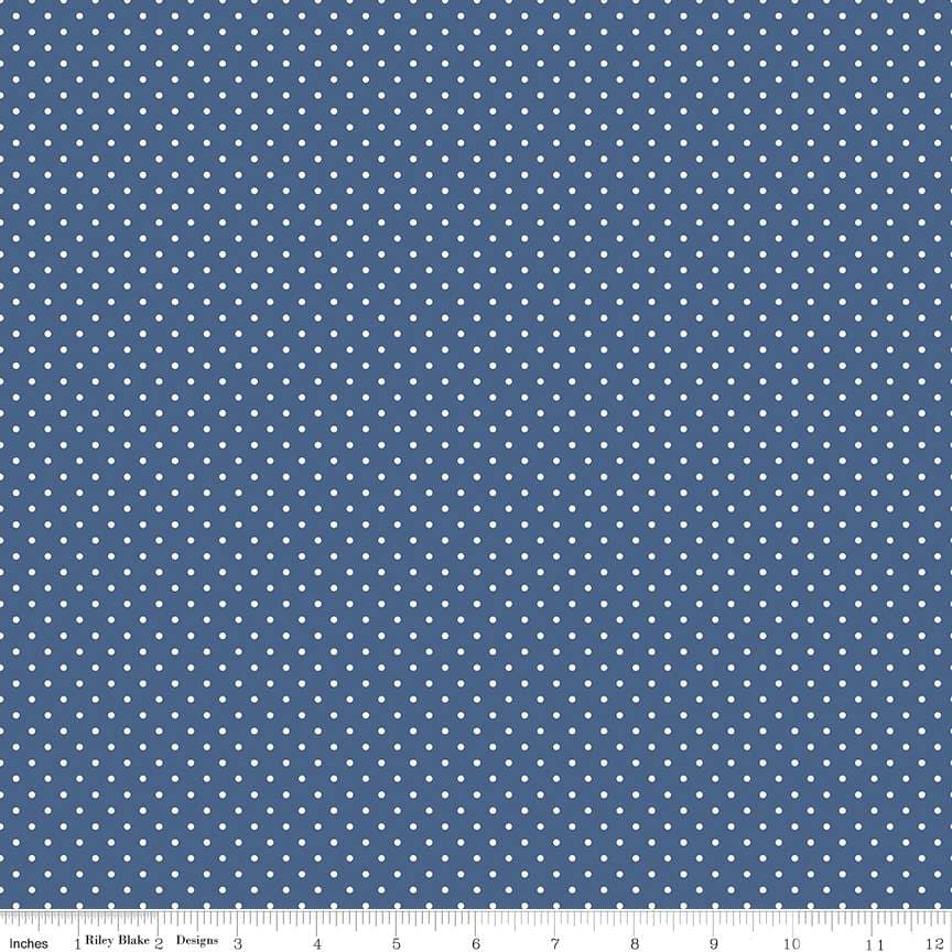 Riley Blake Swiss Dot — Denim