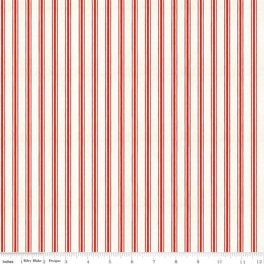 Riley Blake Snow Sweet Candy Cane Ticking Stripe
