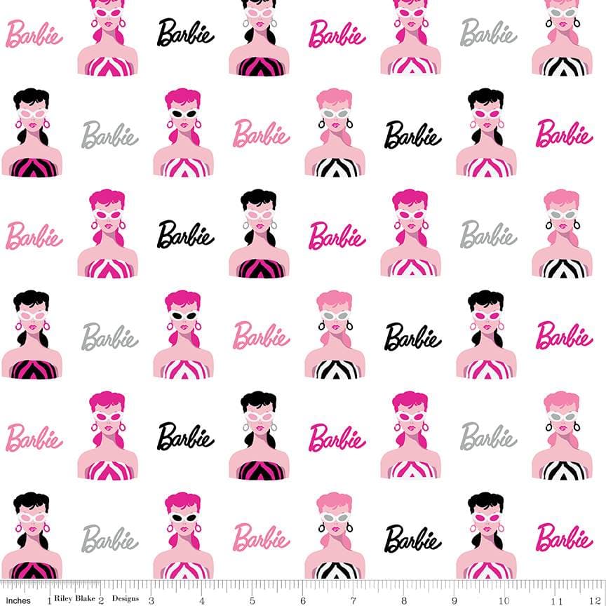 Riley Blake Barbie Main — White