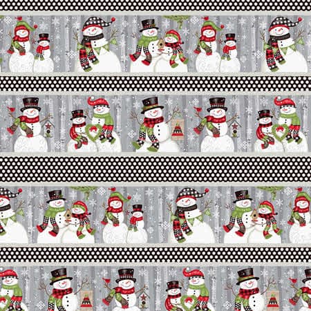 Henry Glass Snow Place Like Home — Border Stripe